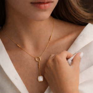 Geometric Drop Pendant Necklace