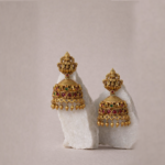 antique-lakshmi-temple-jhumka-earrings-with-ruby-emerald-stones