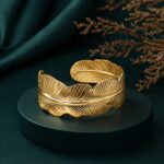 golden-feather-statement-cuff-bangle