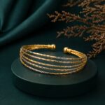 elegant-dual-tone-multi-strand-cuff-bracelet