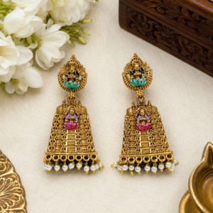 Meenakari Temple jhumka