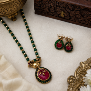 Peacock Ruby  Necklace